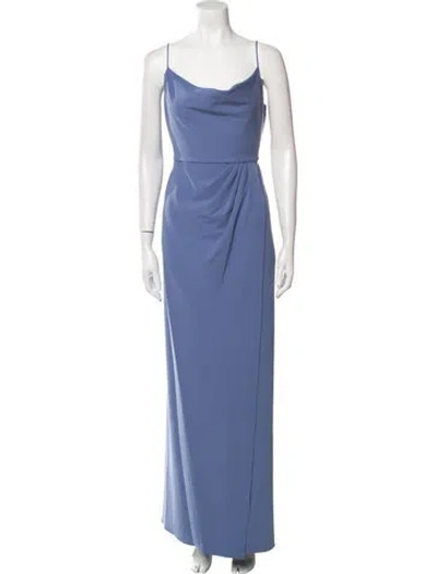 Pre-owned Sachin & Babi Cowl Neck Long Dress In Blue