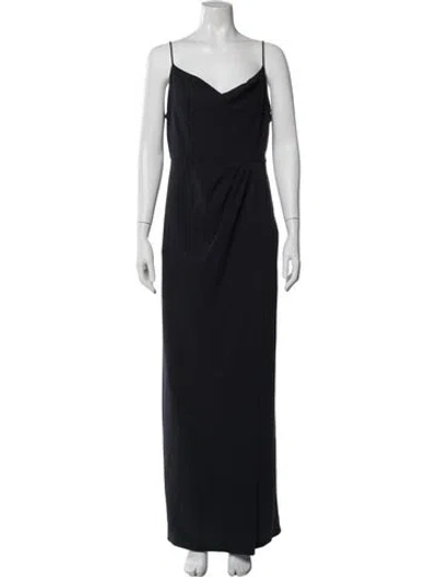 Pre-owned Sachin & Babi Cowl Neck Long Dress In Blue