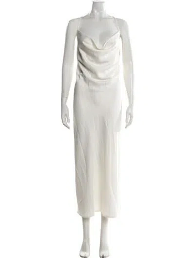 Pre-owned Sachin & Babi Cowl Neck Long Dress In Neutral