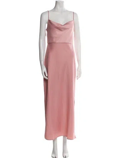 Pre-owned Sachin & Babi Cowl Neck Long Dress In Pink