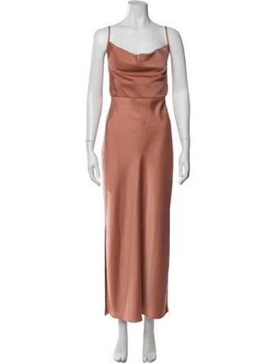 Pre-owned Sachin & Babi Cowl Neck Long Dress In Pink