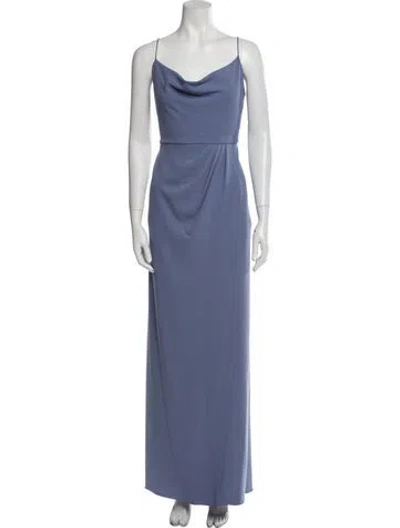 Pre-owned Sachin & Babi Cowl Neck Long Dress W/ Tags In Blue