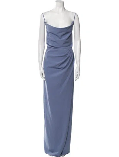 Pre-owned Sachin & Babi Cowl Neck Long Dress W/ Tags In Blue