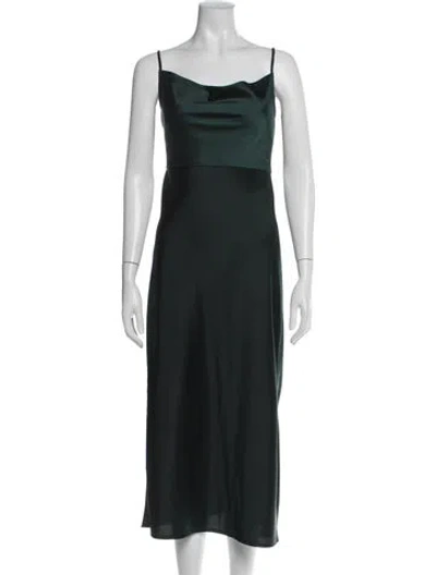Pre-owned Sachin & Babi Cowl Neck Midi Length Dress In Green