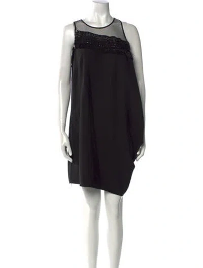 Pre-owned Sachin & Babi Crew Neck Knee-length Dress In Black