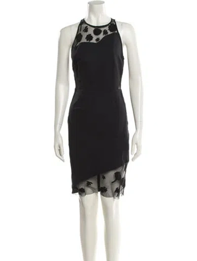 Pre-owned Sachin & Babi Crew Neck Knee-length Dress In Black