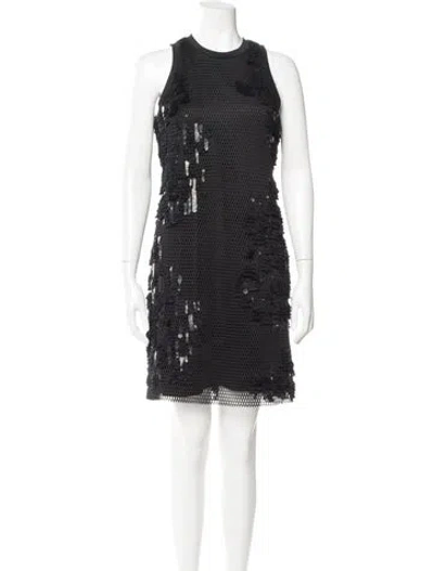 Pre-owned Sachin & Babi Crew Neck Knee-length Dress In Black