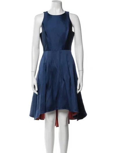 Pre-owned Sachin & Babi Crew Neck Knee-length Dress In Blue