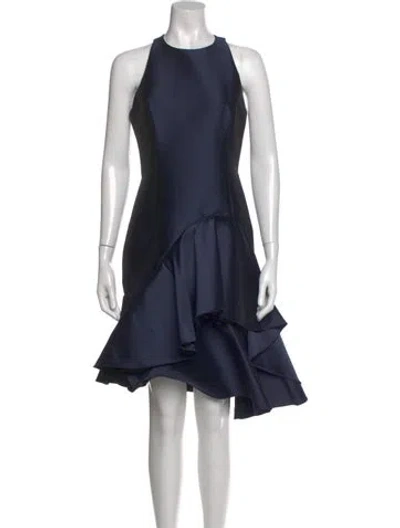 Pre-owned Sachin & Babi Crew Neck Knee-length Dress In Blue
