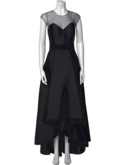 Pre-owned Sachin & Babi Crew Neck Long Dress In Blue
