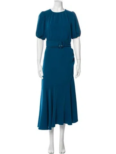 Pre-owned Sachin & Babi Crew Neck Long Dress In Blue