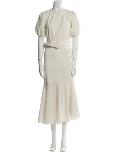 Pre-owned Sachin & Babi Crew Neck Long Dress In Neutral