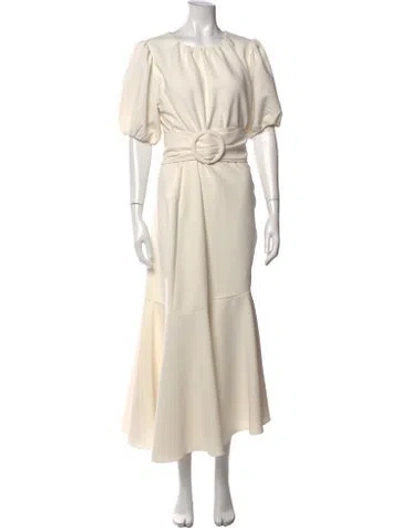 Pre-owned Sachin & Babi Crew Neck Long Dress In Neutrals