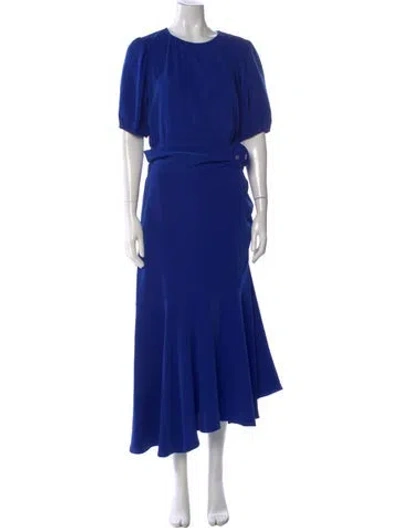 Pre-owned Sachin & Babi Crew Neck Long Dress W/ Tags In Blue