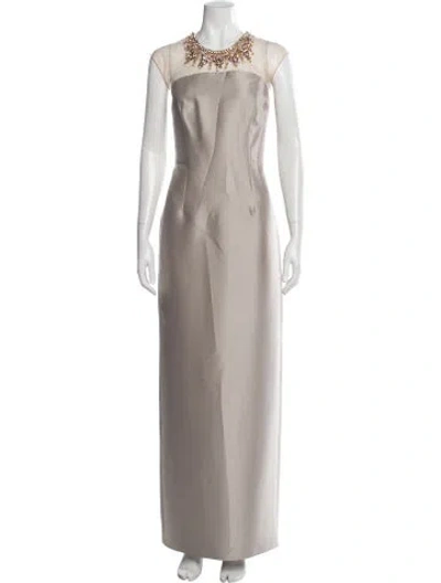 Pre-owned Sachin & Babi Crew Neck Long Dress W/ Tags In Neutral