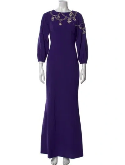 Pre-owned Sachin & Babi Crew Neck Long Dress W/ Tags In Purple