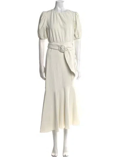 Pre-owned Sachin & Babi Crew Neck Long Dress In White