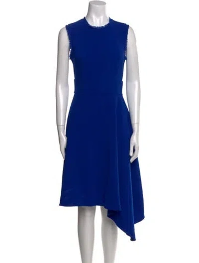 Pre-owned Sachin & Babi Crew Neck Midi Length Dress In Blue