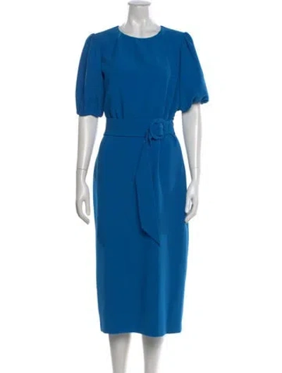 Pre-owned Sachin & Babi Crew Neck Midi Length Dress In Blue