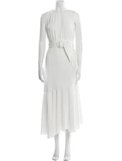 Pre-owned Sachin & Babi Crew Neck Midi Length Dress In Neutral