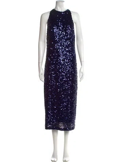 Pre-owned Sachin & Babi Crew Neck Midi Length Dress W/ Tags In Blue