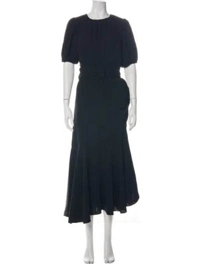 Pre-owned Sachin & Babi Crew Neck Midi Length Dress W/ Tags In Blue