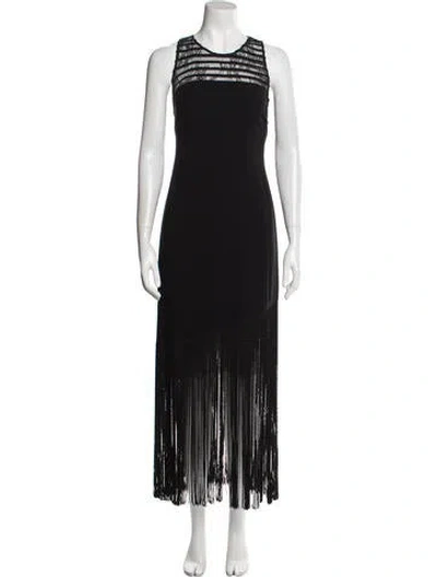Pre-owned Sachin & Babi Crew Neck Mini Dress In Black