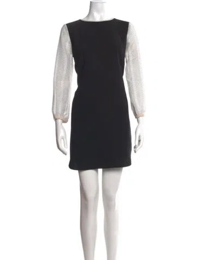 Pre-owned Sachin & Babi Crew Neck Mini Dress In Black