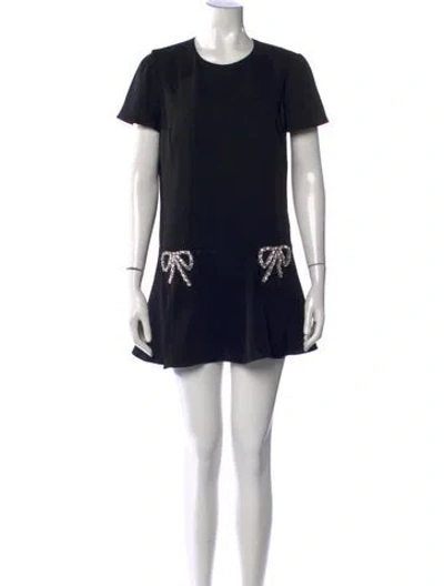 Pre-owned Sachin & Babi Crew Neck Mini Dress In Black