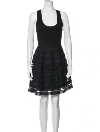 Pre-owned Sachin & Babi Crew Neck Mini Dress In Black