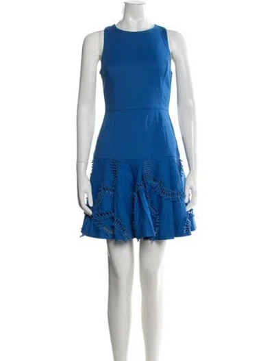 Pre-owned Sachin & Babi Crew Neck Mini Dress In Blue