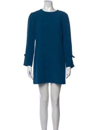 Pre-owned Sachin & Babi Crew Neck Mini Dress In Blue