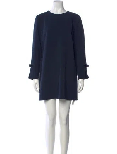 Pre-owned Sachin & Babi Crew Neck Mini Dress In Blue