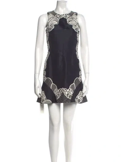 Pre-owned Sachin & Babi Crew Neck Mini Dress In Multi