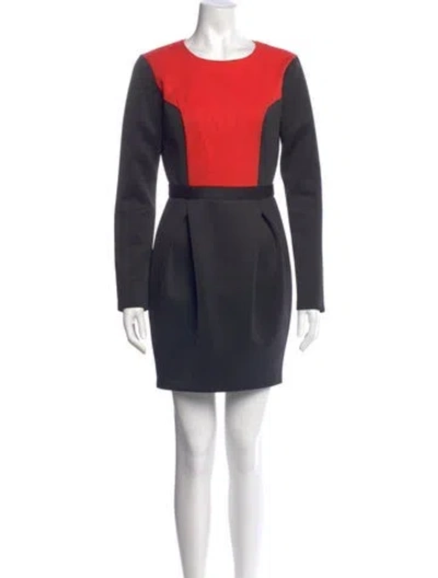 Pre-owned Sachin & Babi Crew Neck Mini Dress In Multi