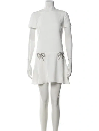 Pre-owned Sachin & Babi Crew Neck Mini Dress In Neutral