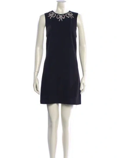 Pre-owned Sachin & Babi Crew Neck Mini Dress W/ Tags In Blue