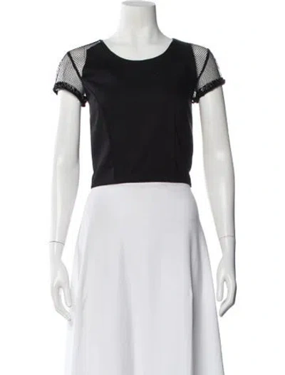 Pre-owned Sachin & Babi Crew Neck Short Sleeve Top In Black