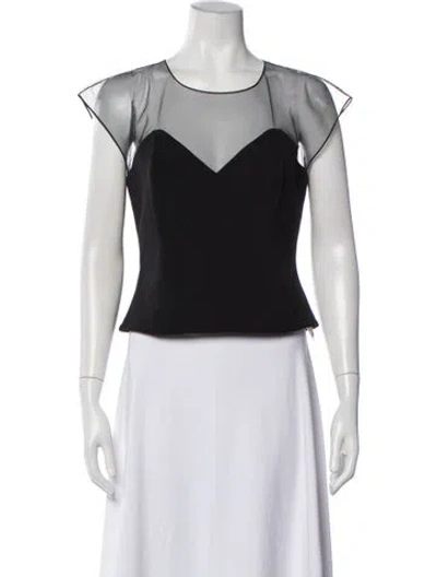 Pre-owned Sachin & Babi Crew Neck Short Sleeve Top In Black