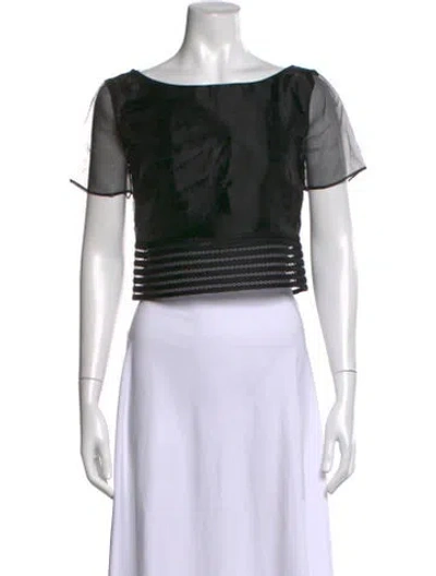 Pre-owned Sachin & Babi Crew Neck Short Sleeve Top In Black