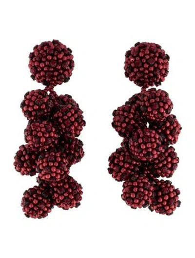 Pre-owned Sachin & Babi Crystal Beaded Coconut Drop Earrings In Multi