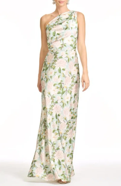 Sachin & Babi Sachin And Babi Delphine One Shoulder Gown In Multi