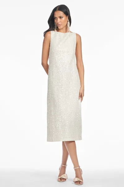 Sachin & Babi Eden Ivory Sequin Sheath Dress In Moonlight