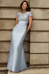 Sachin & Babi Embellished Amsterdam Gown In Silver