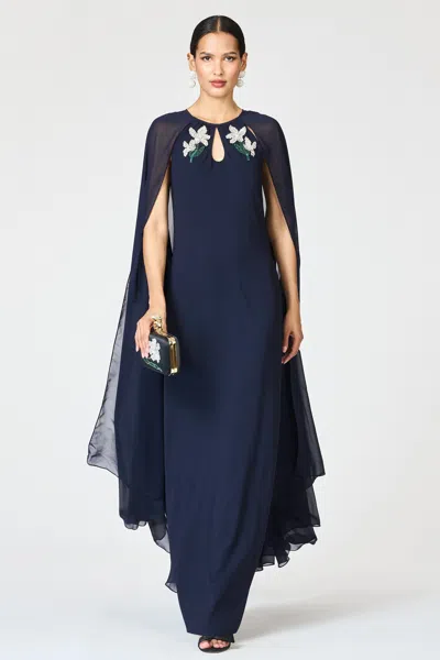 Sachin & Babi Embellished Colleen Gown In Blue