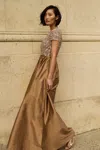 Sachin & Babi Embellished Londa Gown In Brown