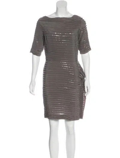 Pre-owned Sachin & Babi Embellished Mini Dress In Gray