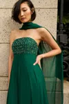 Sachin & Babi Embellished Monaco Gown In Green