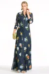 Sachin & Babi Embellished Sloane Gown In Blue