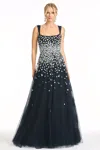 Sachin & Babi Embroidered Akka Gown In Black